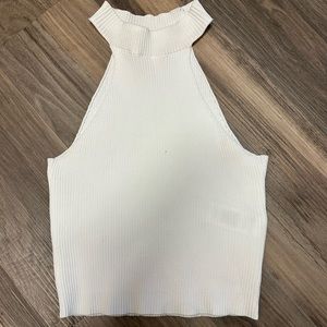 Happily Grey White crop top